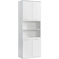 mokebo Hochschrank Der Kapitän (180x33x34 cm, mit 5 Einlegeböden) Made in Germany, hoher Badschrank, Badezimmerschrank in Weiß