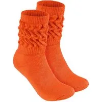 BRUBAKER Schoppersocken Slouch Socken - Damen Fitnesssocken (80s Style, 1-Paar, Baumwolle) Knit Sportsocken für Fitness, Yoga, Workout, Gymnastik und Wellness