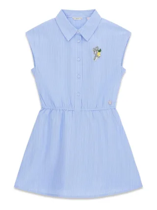 Guess Kids - POPLIN DRESS LEMON PIE AND BLU - Gr. - 10