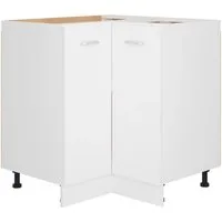 DOTMALL Eckunterschrank Eckunterschrank Lyon Weiß 75,5x75,5x81,5 cm Holzwerkstoff