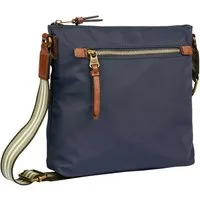 camel active Umhängetasche Bari, aus hochwertigem matten Nylon mit gestreiftem Gewebeband
