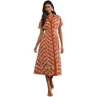 Love & Roses Midikleid Love & Roses Midi-Hemdblusenkleid, Lochstickerei (1-tlg)