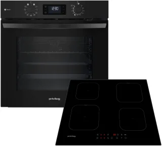 Privileg Backofen-Set "BAKO Turn&Go Steam 620" mit Teilauszug Hydrolyse Set, 2 Stk. tlg. Hydrolyse - schnelle und mühelose Reinigung mit der Kraft des Dampfes