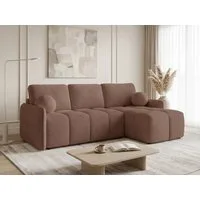 Sofnet Ecksofa Nubo, mit Schlaffunktion und Bettkasten, Schlafsofa mit Wellenfeder, L-Form Couch, Bettfunktion, Bouclé