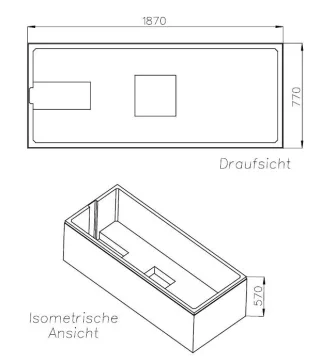 Neuesbad Wannenträger für Bette Classic 190x80 SW 12444