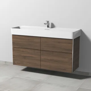 Sanipa 3way Waschtischunterbau zu Laufen VAL Waschtisch mit 4 Auszügen, Eiche-Arizona BR82580