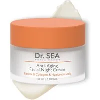 DR. SEA Nachtcreme Anti-Aging Nachtcreme Retinol Kollagen Hyaluronsäure, Peptid Power + Totes Meer Mineralien gegen vorzeitige Hautalterung
