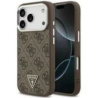Guess Smartphone-Hülle Guess Apple iPhone 17 Pro 4G Triangle Logo MagSafe Hülle Case Braun