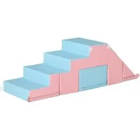 HOMCOM Schaumstoff Bausteine Kinder Softbausteine Weiche Rosa+Blau Spielbausteine, (Bauspielzeug, 2 St., Schaumstoffblöcke), für 1-3 Jahre alt Kinder Kunstleder EPE