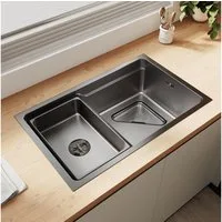 SONNI Küchenspüle Spülbecken Küchenspüle/Waschbecken küche Edelstahlspüle, Schmaler Rand, 70/24.5 cm, Dreieckiger Spülen-Siebkorb