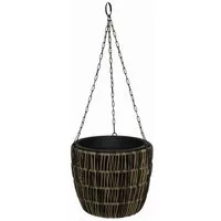 Trend Line Blumenampel TrendLine Polyrattan Hängeampel Ø 25 x 22 cm mit
