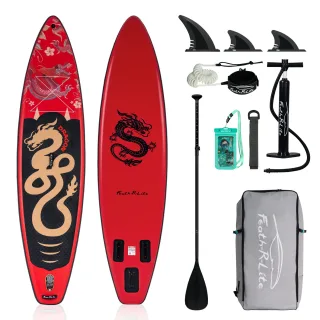 [EU Direct] Funwater 350CM Large Size Inflatable Stand Up Paddle Board Surfboard Maximum Load 180KG Stand Up Portable Su