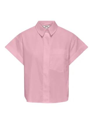 ONLY - ONLKERI S/S FOLD SHIRT WVN Romance Rose - Gr. - M