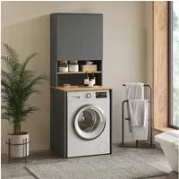 Vicco Waschmaschinenumbauschrank Viktor, Anthrazit/Goldkraft Eiche/Goldkraft Eiche, 68 x 88.2 cm 2 T... (1-St)