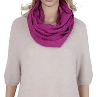 MIRROSI Loop Damen Schal aus Musellin, Made in Italy 70x20cm, Uni, Schlauchschal, (Zweimal um den Hals wickelbar, ca. 70x20cm), Damen Halstuch ideal für Frühling, Sommer oder Herbst