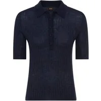 BOSS ORANGE Kurzarmpullover Fugano Premium Damenmode aus Schurwollmischung