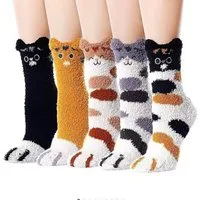 Coonoor Thermosocken 5 Paar Kuschelsocken Damen Flauschige Socken Weihnachtssocken (5-Paar)