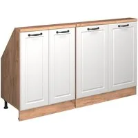 Vicco Kommode Rion, Weiß Landhaus/Goldkraft Eiche/Goldkraft Eiche, 2er Set (2 St)