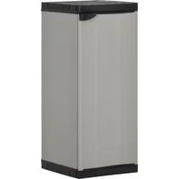 vidaXL Mehrzweckschrank Garten-Lagerschrank mit 1 Boden Grau und Schwarz 35x40x85 cm (1-St)