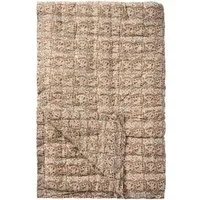 Wohndecke Ib Laursen Quilt Decke Tagesdecke Charlotte Blattrankenmuster Braun (1, Ib Laursen