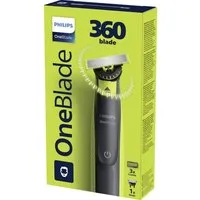 Philips Gesichtshaarrasierer OneBlade 360 - QP2724/23, Aufsätze: 3, Barttrimmer Rasierer Nass & Trocken