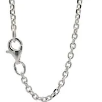 HOPLO Silberkette Ankerkette diamantiert Länge 40cm - Breite 2,0mm - 925 Silber, Made in Germany