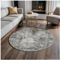 OTTO home Teppich Micah, rund, Höhe: 8 mm, Kurzflor, modernes Design, pflegeleicht, Wohnzimmer