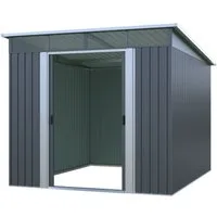 osoltus Gartenhaus osoltus Metall Gerätehaus Pultdach Geräteschuppen T 279cm x B 238cm