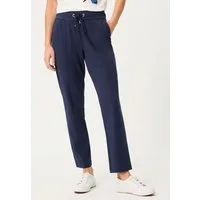 Olsen Stoffhose im Cropped-Style mit Tunnelzug und Bindeband