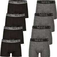 Phil & Co. Boxershorts PHIL & Co Berlin 8er Pack Herren Boxershorts Pants Trunk Unterhosen Jersey S - 4XL schwarz anthrazit grau (1-St)