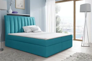 Boxspringbett Schlafzimmerbett MALENA 120x200cm Stoff Türkis