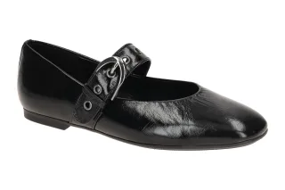 Gabor 74.144.27 Damen Ballerina Mary Jane schwarz altsilber rund Schuhform