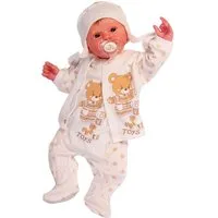 La Bortini Strampler, Jäckchen & Mütze Baby Anzug Stramplerhose Hemdchen Mütze mit Sternen aus reiner Baumwolle, in Creme, mit Bärchen, 44 50 56 62 68 74