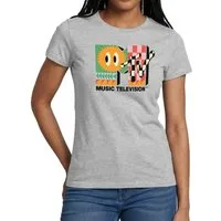 Spreadshirt T-Shirt MTV Music Television Buntes Logo Mit Sonne Frauen T-Shirt (1-tlg) Slim Fit, fällt klein aus