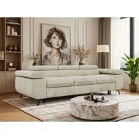 MKS MÖBEL Sofa PETER, 3-Sitzer Sofa, Sofa mit verstellbarer Rückenlehne, Schlaffunktion