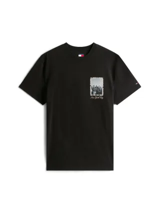 Tommy Jeans - T-Shirt mit Fotoprint schwarz - Gr. - M