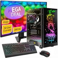 GAMEMAX MegaDeal Rockstar 2733 AMD Ryzen 7 5700X 16GB 1TB SSD RTX 5060 Gaming-PC-Komplettsystem (32", AMD Ryzen 7 5700X, RTX 5060, 16 GB RAM, 1000 GB SSD, Windows 11 + MSI MAG 32C6X Curved Monitor 80cm (32)