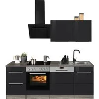 KOCHSTATION Küchenzeile KS-Brindisi, Breite 220 cm, wahlweise mit E-Geräten, mit MDF-Fronten