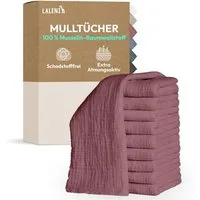 Laleni Spucktuch Spucktücher Baby aus Reiner Baumwolle in 70x70, (10-tlg), OEKO-TEX Zertifizierte Mulltücher