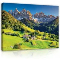 Wallarena Leinwandbild Natur - Mehrfarbig - Wohnzimmer, Mehrfarbig, 60x40x2cm