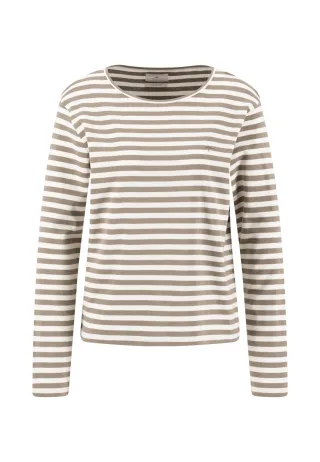 FYNCH-HATTON - LONGSLEEVE 1X1 RIB STRIPE dusty green - Gr. - M