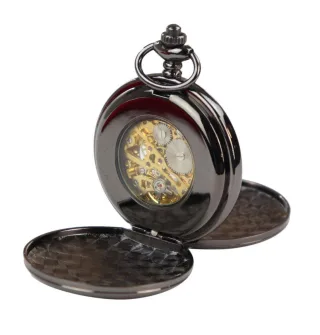 Klassische mechanische Taschenuhr Peaky Blinders Vintage Skelett Automatik