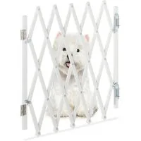 relaxdays Universalschutzgitter Ausziehbares Hundeabsperrgitter in Weiß