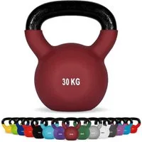 MSports® Kettlebell Kettlebell Professional Neopren 2 – 30 kg inkl. Übungsposter