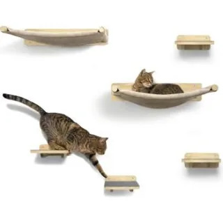 Katzen Kletterwand 6-teilig