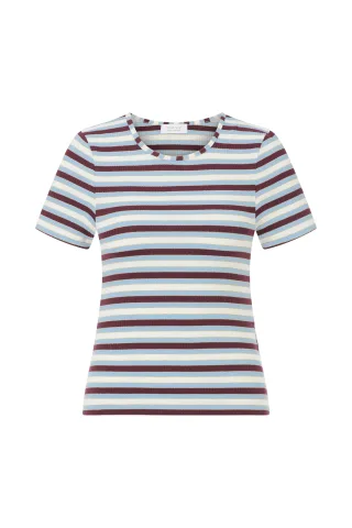Rich & Royal - Multicolor Rib Shirt ruby glow - Gr. - XS