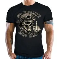 GASOLINE BANDIT® T-Shirt für Biker Racer Motorrad Fans: Just Ride