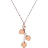 GOLDKLEIN Kette mit Anhänger Edelstahl Schmuck Halskette Kristall Herz, Damen, inkl. Geschenkbox