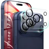 Nalia Schutzfolie Apple iPhone 17 Pro, (Spar-Set, 2-St), Kamera Schutzglas / Anti-Reflex Ringe / Smart & Robust / Case Friendly