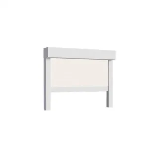 Außenrollo 80 cm, Eckig 90° Basic, Verkehrsweiß RAL 9016, 800 x 600 mm, lichtdurchlässiges Tuch, individuell konfigurieren